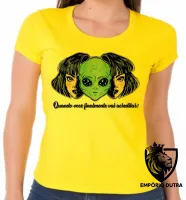 Baby look blusa feminina Alien et ovni quando você vai acreditar - Foto 2