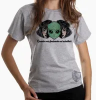 Baby look blusa feminina Alien et ovni quando você vai acreditar - Foto 4