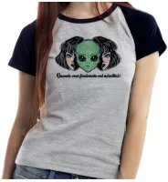 Baby look blusa feminina Alien et ovni quando você vai acreditar - Foto 5