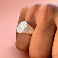 Anel masculino São Bento de prata - AN2775