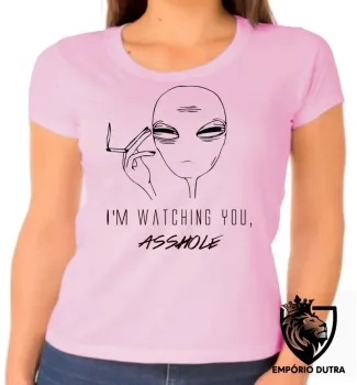 Baby look blusa feminina Alien watching you asshole et 