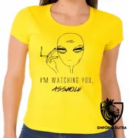 Baby look blusa feminina Alien watching you asshole et  - Foto 3