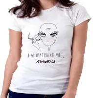 Baby look blusa feminina Alien watching you asshole et  - Foto 6
