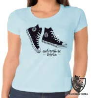 Baby look blusa feminina All Star tenis Adventure more - Foto 2