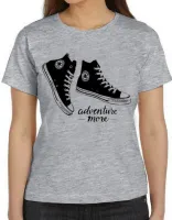 Baby look blusa feminina All Star tenis Adventure more - Foto 5