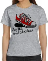 Baby look blusa feminina All Star tenis Say yes black - Foto 3