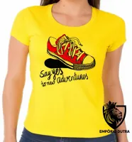 Baby look blusa feminina All Star tenis Say yes black - Foto 5