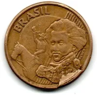 2003 - 10 Centavos - ERRO: Cunho Quebrado - Moeda Brasil