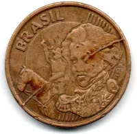 2001 - 10 Centavos - ERRO: Cunho Trincado - Moeda Brasil - Foto 3