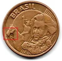 2008 - 10 Centavos - ERRO: Cunho Rachado e Trincado - Moeda Brasil - Foto 2