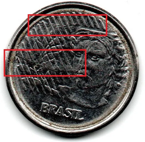 1997 - 1 Centavo - ERRO: Cunho Marcado - Moeda Brasil Imagem