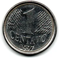 1997 - 1 Centavo - ERRO: Cunho Marcado - Moeda Brasil - Foto 2