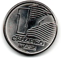 1990 - 1 Cruzeiro - ERRO: Cunho Trincado - Moeda Brasil