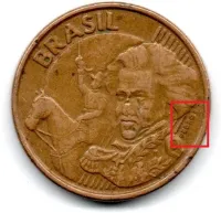 2000 - 10 Centavos - ERRO: Duplicação no D. Pedro I - Moeda Brasil