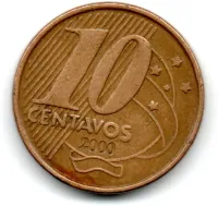 2000 - 10 Centavos - ERRO: Duplicação no D. Pedro I - Moeda Brasil - Foto 2