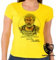 Baby look blusa feminina Aristóteles filósofo grego filosofia - Foto 3