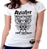 Baby look blusa feminina Aviador avião Top Secret - Foto 3