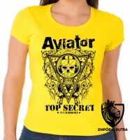 Baby look blusa feminina Aviador avião Top Secret - Foto 5