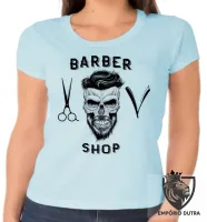 Baby look blusa feminina Barber Shop barbearia cabelereiro barba - Foto 6