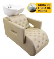 Kit Poltrona Cadeira E Lavatório Cuba De Fibra Móveis Salão - Foto 3