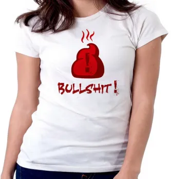 Baby look blusa feminina Bullshit deu merda caca coco - Foto 2