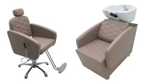 Kit 1poltrona Recl Ppé + 1lavatório Elegance Cuba Porcelana