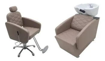 Kit 1poltrona Recl Ppé + 1lavatório Elegance Cuba Porcelana