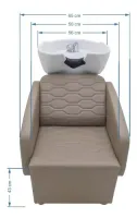 Kit 1poltrona Recl Ppé + 1lavatório Elegance Cuba Porcelana - Foto 4