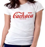 Baby look blusa feminina coca Cachaça beba pitu cola - Foto 4