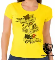 Baby look blusa feminina Cat pet world gato gatinho felino - Foto 2