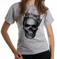 Baby look blusa feminina caveira coroa rei mexicana - Foto 3