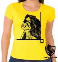 Baby look blusa feminina caveira tapa olho mexicana Different is beautiful - Foto 3