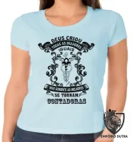 Baby look blusa feminina Contadoras mulheres melhores - Foto 2