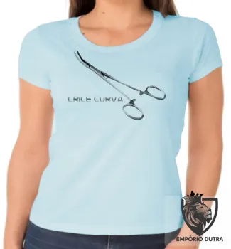 Baby look blusa feminina Crile curva medico enfermeira - Foto 2
