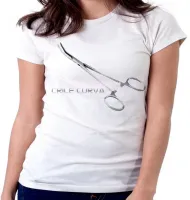 Baby look blusa feminina Crile curva medico enfermeira - Foto 5