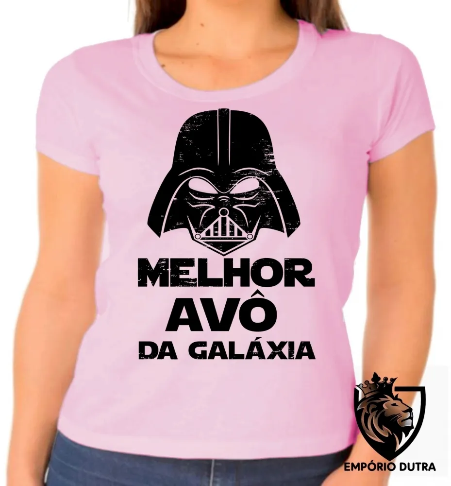 Baby look blusa feminina darth vader melhor avô vovô galaxia star wars Imagem