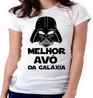 Baby look blusa feminina darth vader melhor avô vovô galaxia star wars - Foto 2