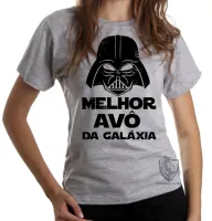Baby look blusa feminina darth vader melhor avô vovô galaxia star wars - Foto 3