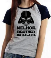 Baby look blusa feminina darth vader melhor irmão brother galaxia star wars - Foto 3