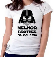 Baby look blusa feminina darth vader melhor irmão brother galaxia star wars - Foto 4