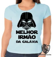 Baby look blusa feminina darth vader melhor irmão galaxia star wars - Foto 2