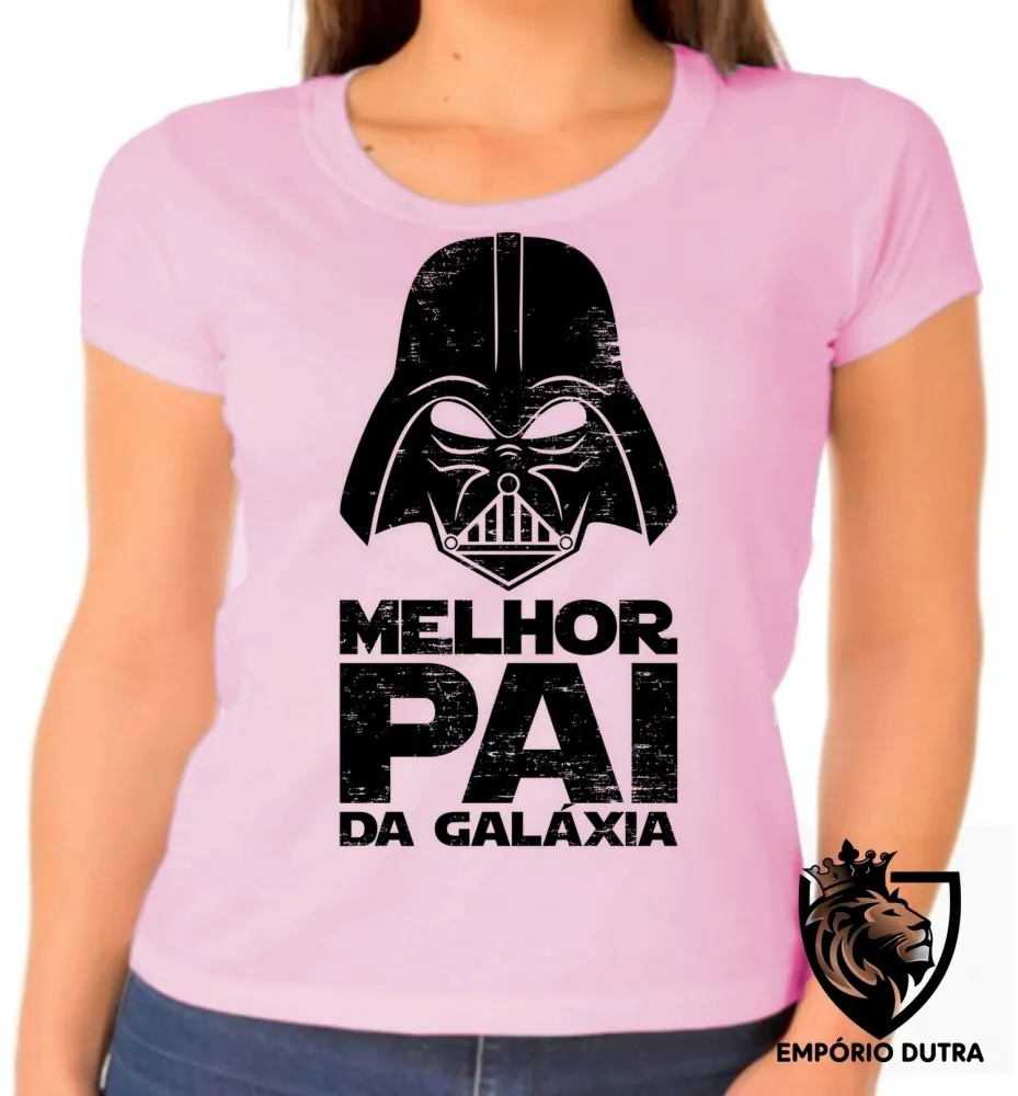 Baby look blusa feminina Darth vader melhor pai da galaxia
