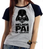 Baby look blusa feminina Darth vader melhor pai da galaxia - Foto 5