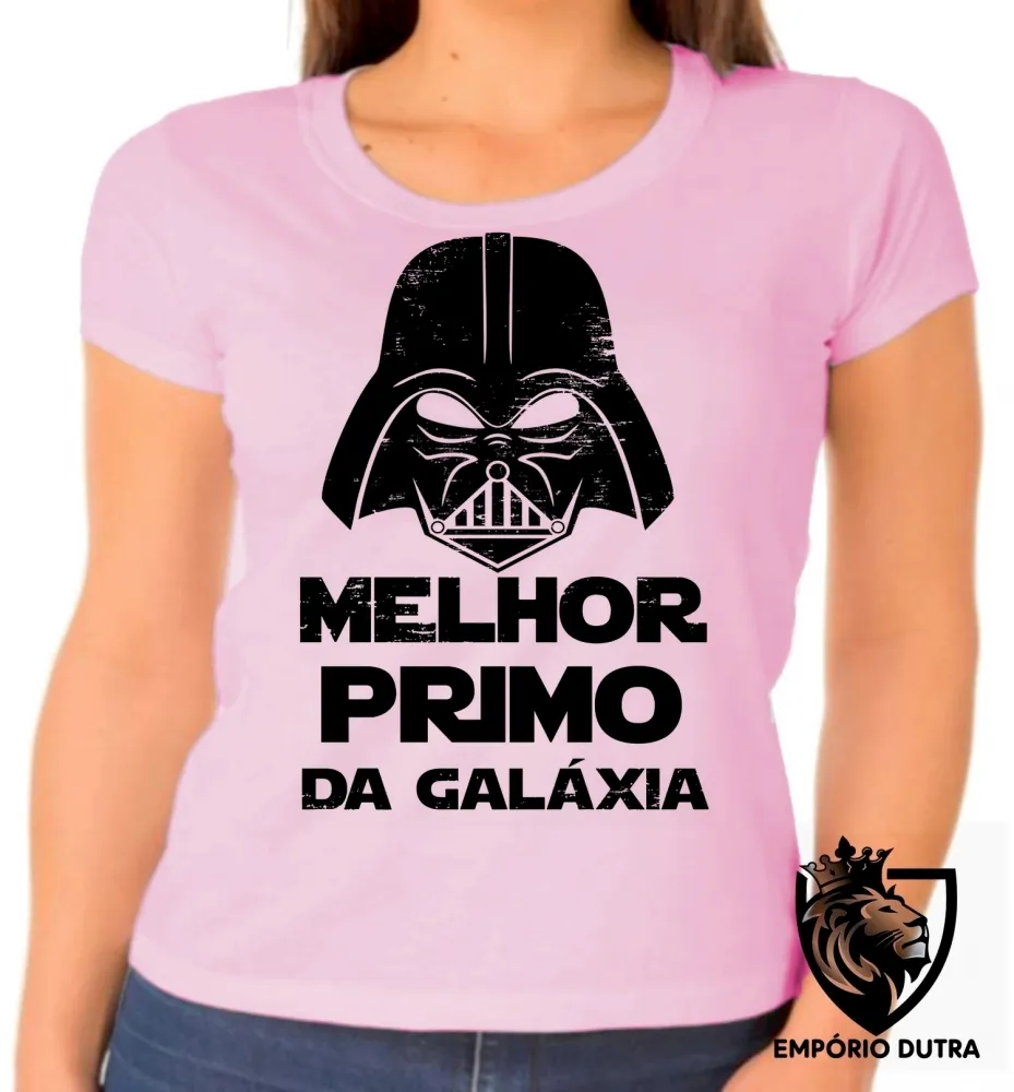 Baby look blusa feminina darth vader melhor primo galaxia star wars Imagem