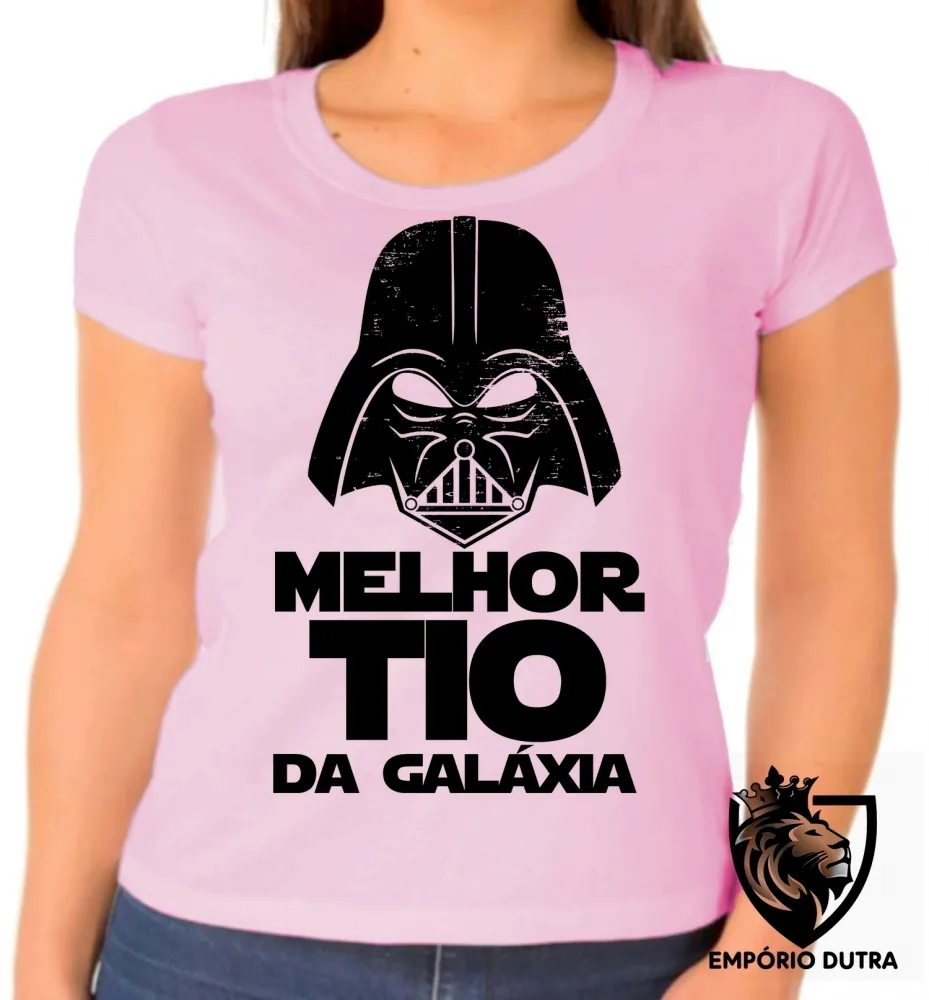 Baby look blusa feminina darth vader melhor tio galaxia star wars Imagem