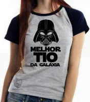 Baby look blusa feminina darth vader melhor tio galaxia star wars - Foto 3