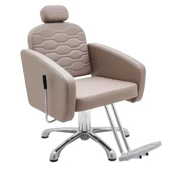 Poltrona Cadeira de Cabeleireiro - Elegance - Reclinável Base Pentapé