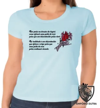 Baby look blusa feminina Doação de Órgãos salva vidas - Foto 2