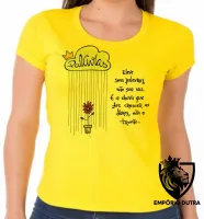 Baby look blusa feminina Eleve suas palavras não sua voz - Foto 2