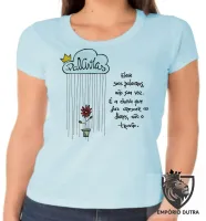 Baby look blusa feminina Eleve suas palavras não sua voz - Foto 3